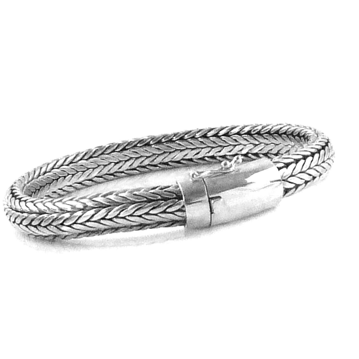 Handmade Mens Silver Sterling 925 & Hallmarked Bali Snake Design