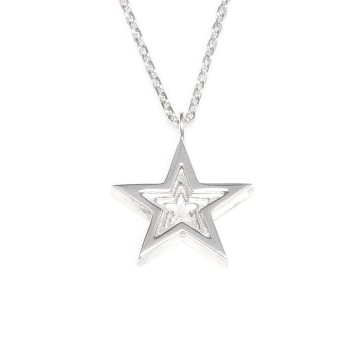 3D Star Pendant on Chain 