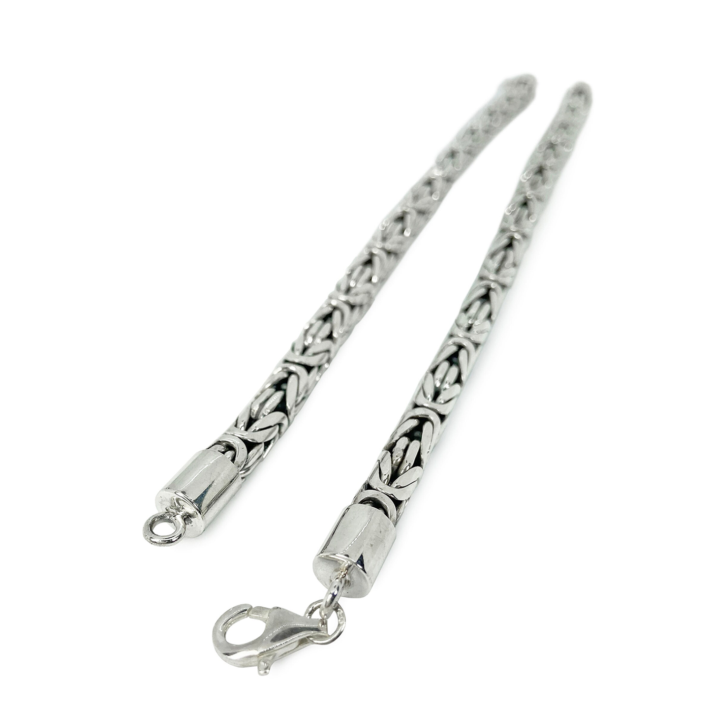 Ladies Byzantine Borobudur Silver Bracelet 6mm