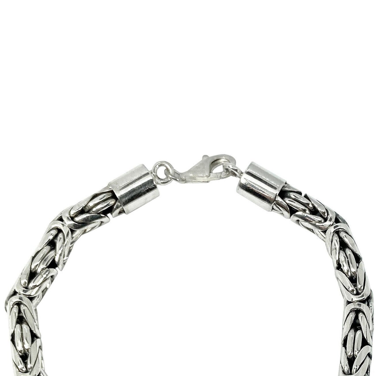 Ladies Byzantine Borobudur Silver Bracelet 6mm