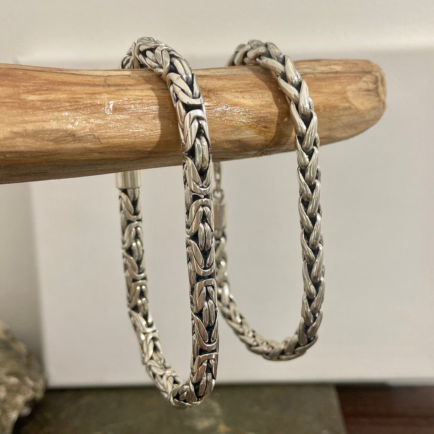 Ladies Byzantine Borobudur Silver Bracelet 6mm