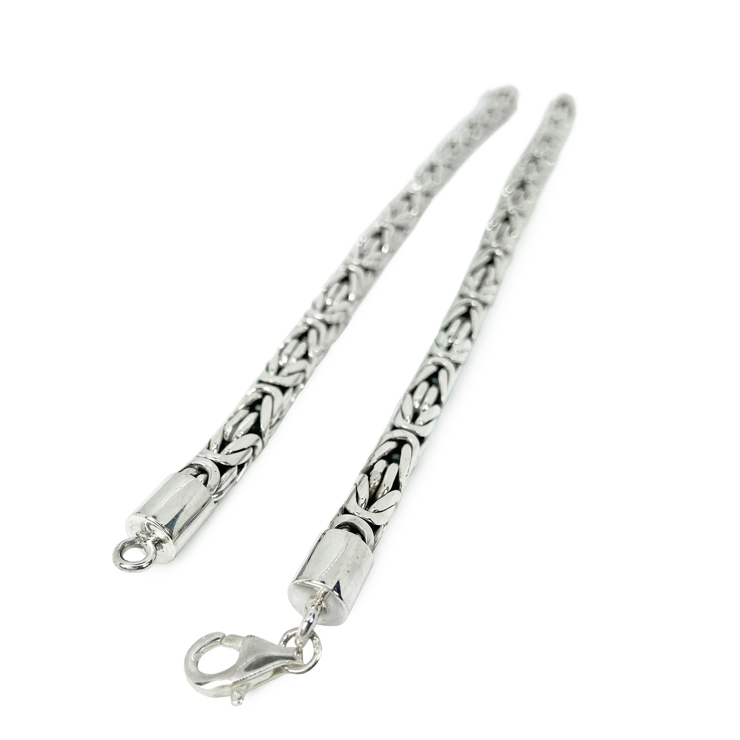 Mens Borobudur Byzantine Silver Bracelet 6mm
