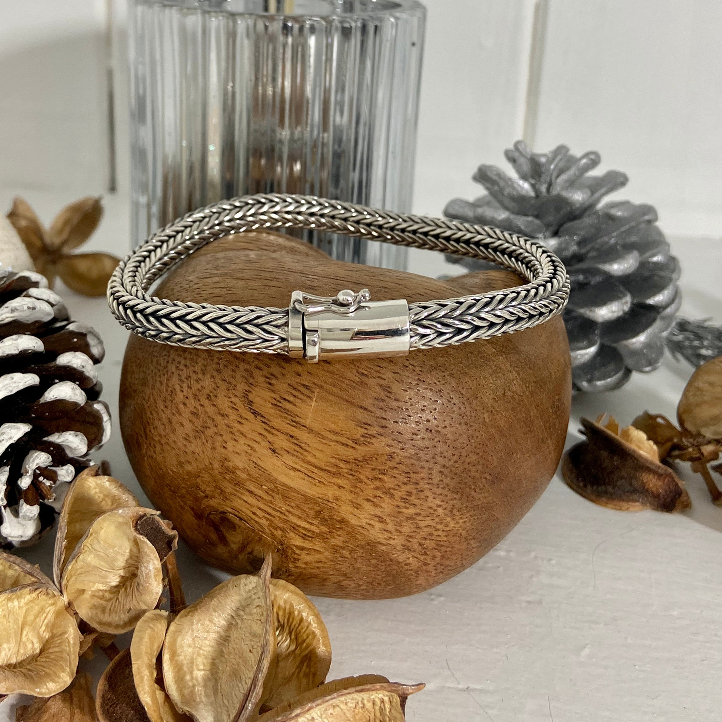 Handmade Silver Bracelet Balinese Snake