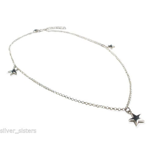 Sterling Silver 3 star neacklace