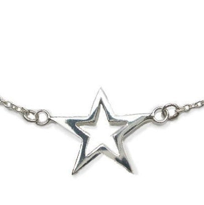 Silver star necklace