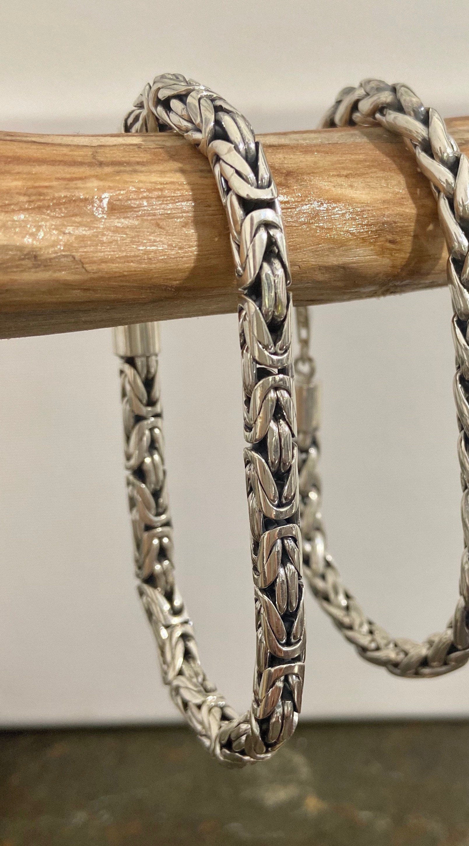 Mens Borobudur Byzantine Silver Bracelet 6mm – silversisters