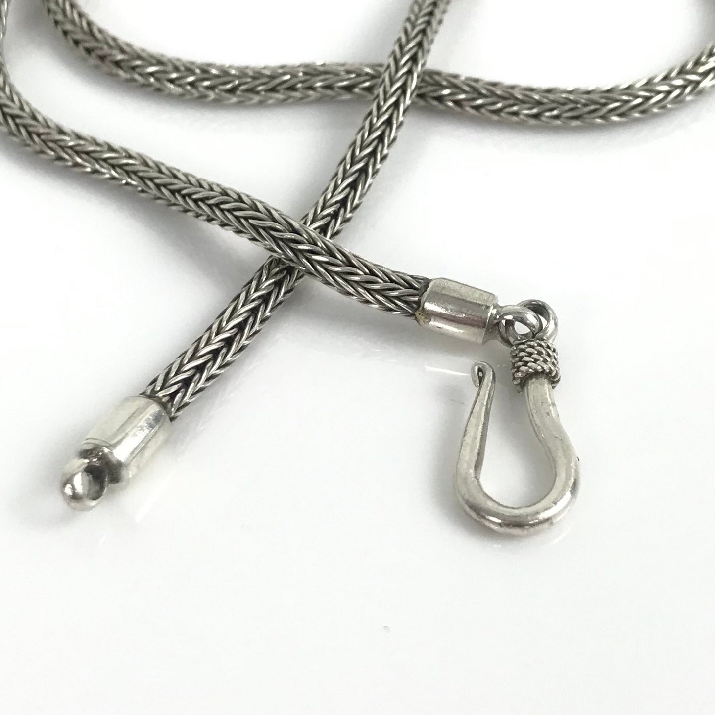 Mens 3mm Silver Snake Bracelet