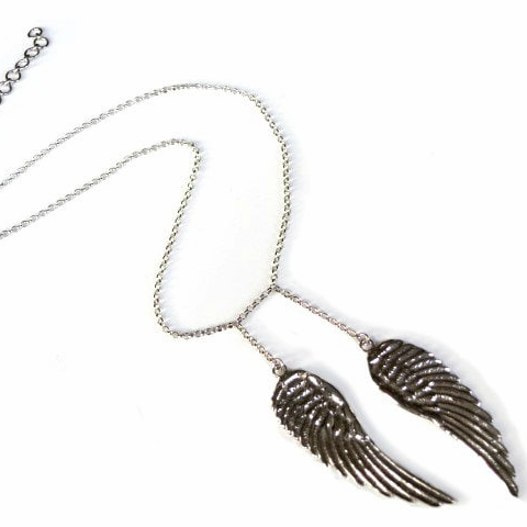 Silver Angel Wings Necklace