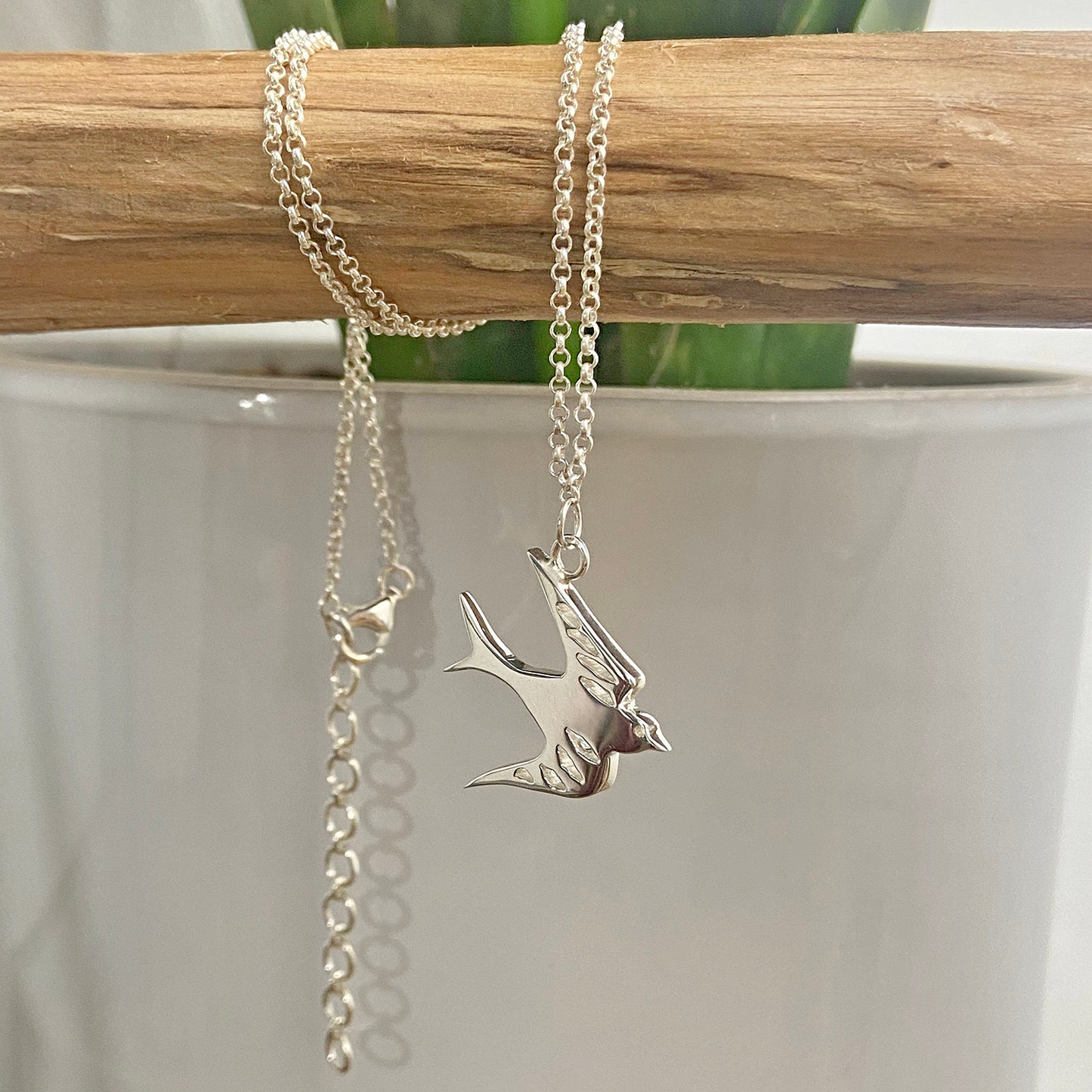 Ladies Swallow Necklace Pendant on a Chain