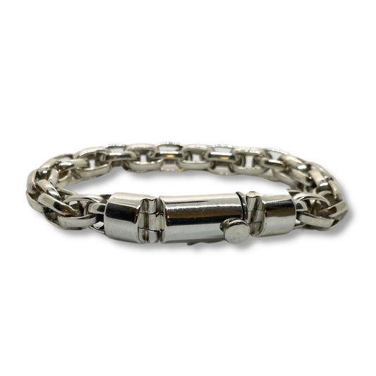  Ladies Oval Link bracelet - silver sisters