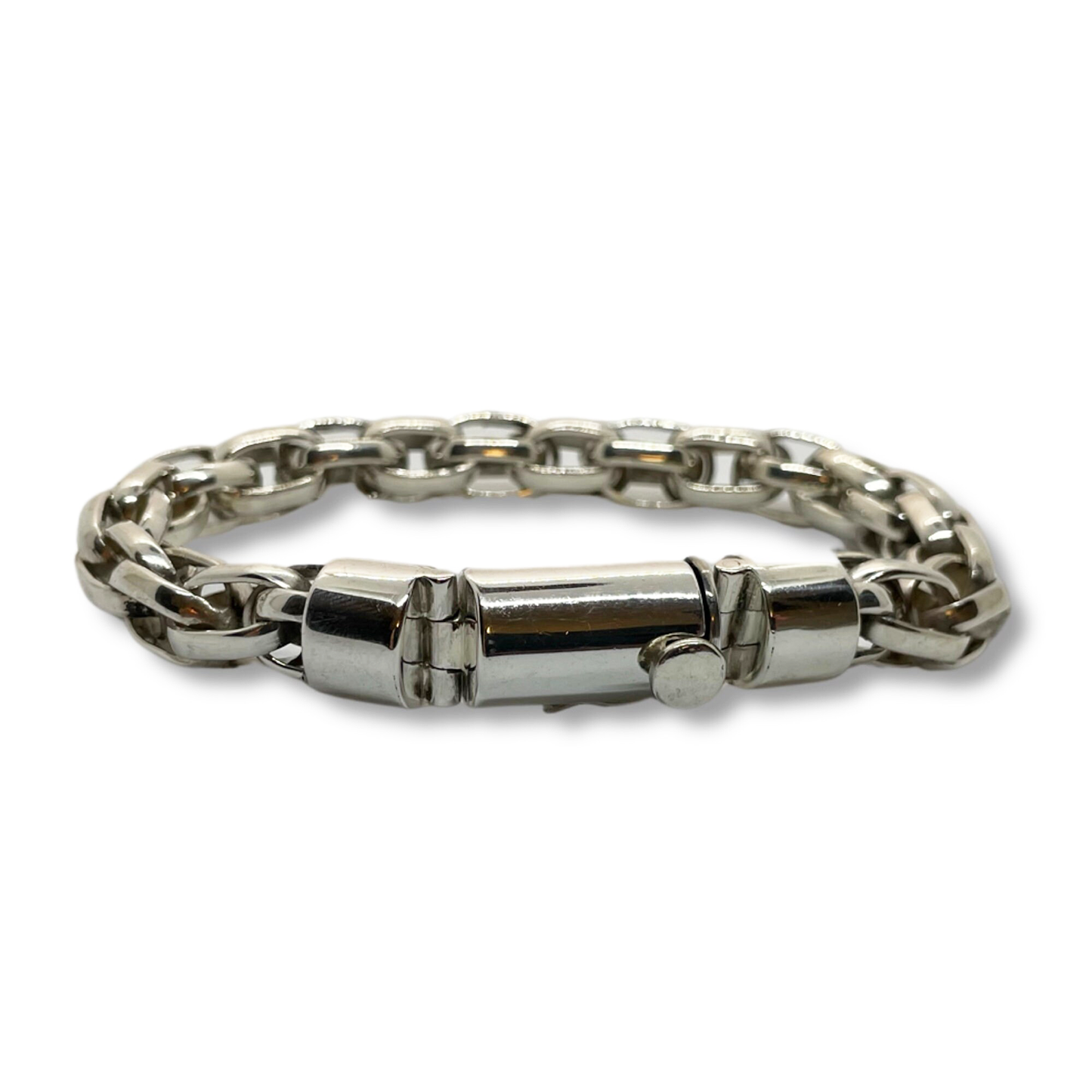  Ladies Oval Link bracelet - silver sisters