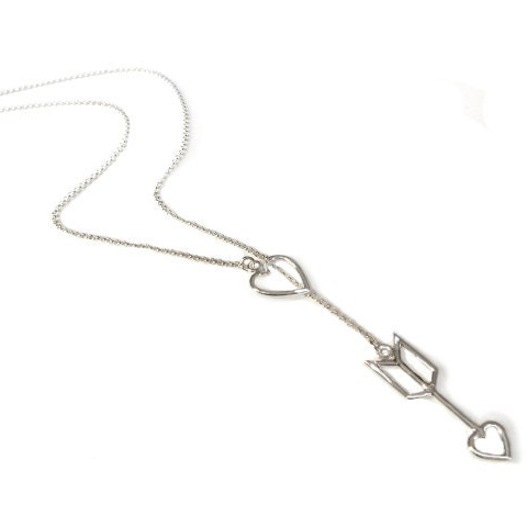 Arrow Love Heart Pendant Necklace