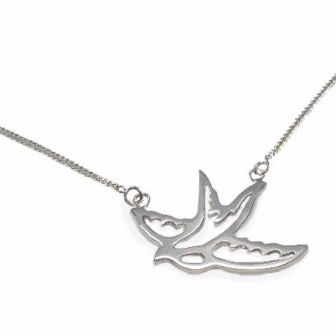  Ladies Bluebird Necklace Sterling Silver