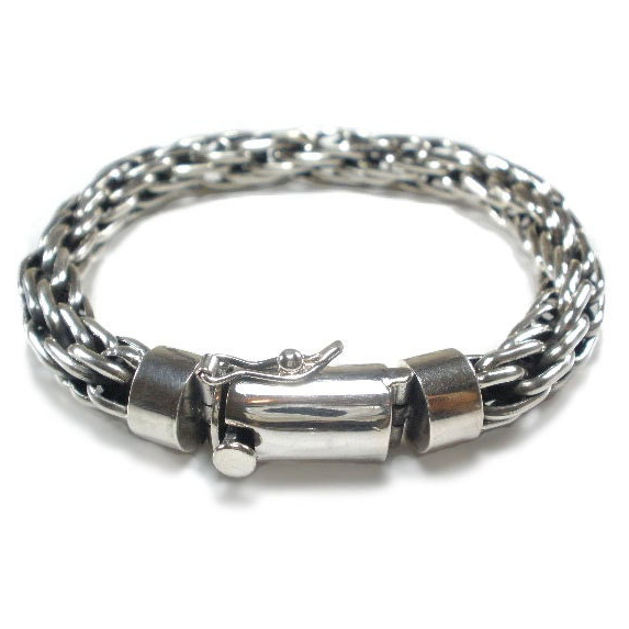 Mens Silver Multi Link Bracelet Solid Sterling Silver