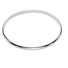 Ladies Round Silver Bangle Flat inside