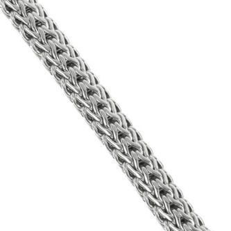 Mens 3mm Silver Snake Bracelet